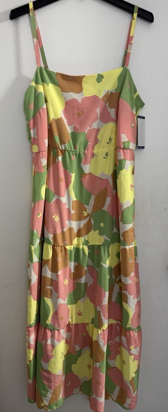 Social Standard by Sanctuary Smocked Back Floral Sun Dress Adj Straps Size XXL